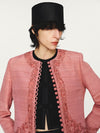 INTO THE EAST 25 Autumn/Winter Pink Embroidered Button Tussah Silk Suit ITE-E1DGAW021PK22SU-FEN Pink